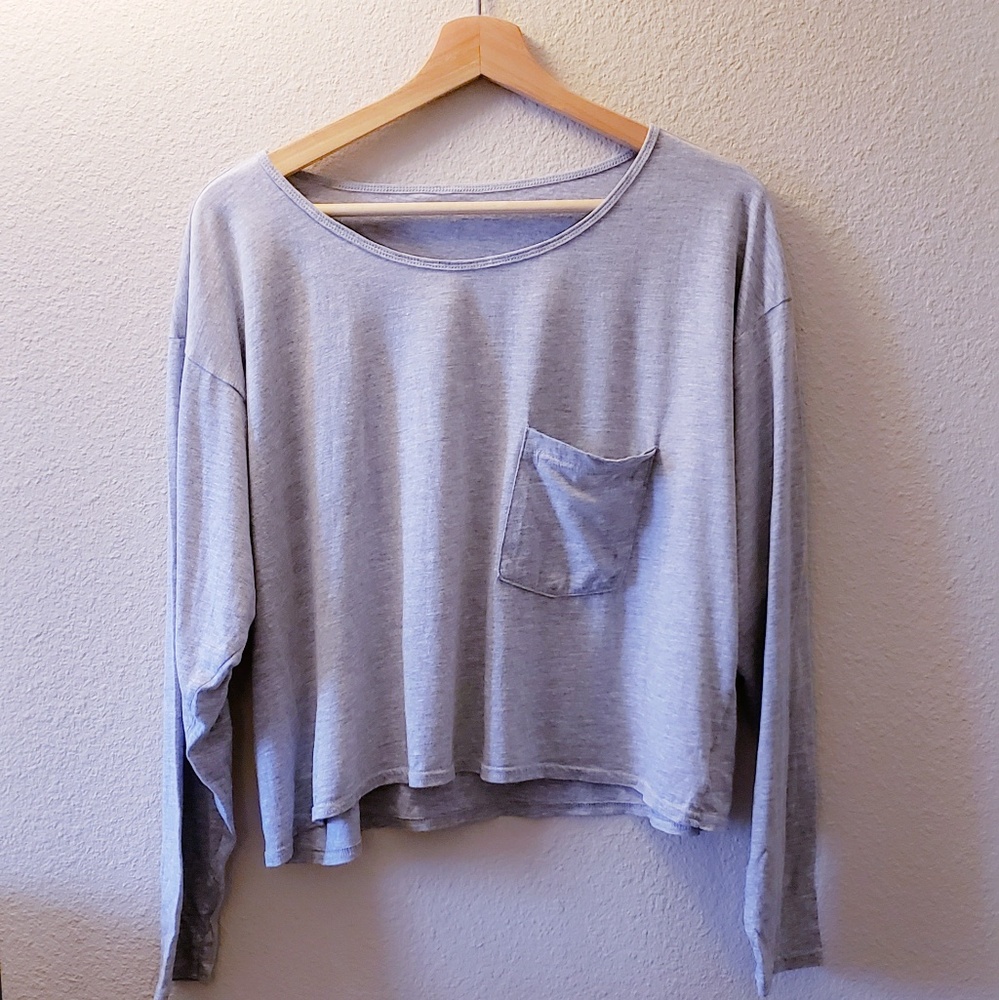 American Apparel Long Sleeve Crop Top NWT